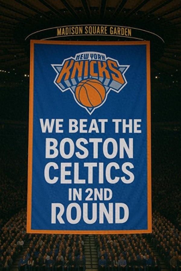 Continue to mock! Pierce forwards the Knicks championship flag photo: defeating the Celtics in the second round